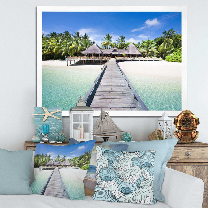 Beach with Coconut Palm Trees