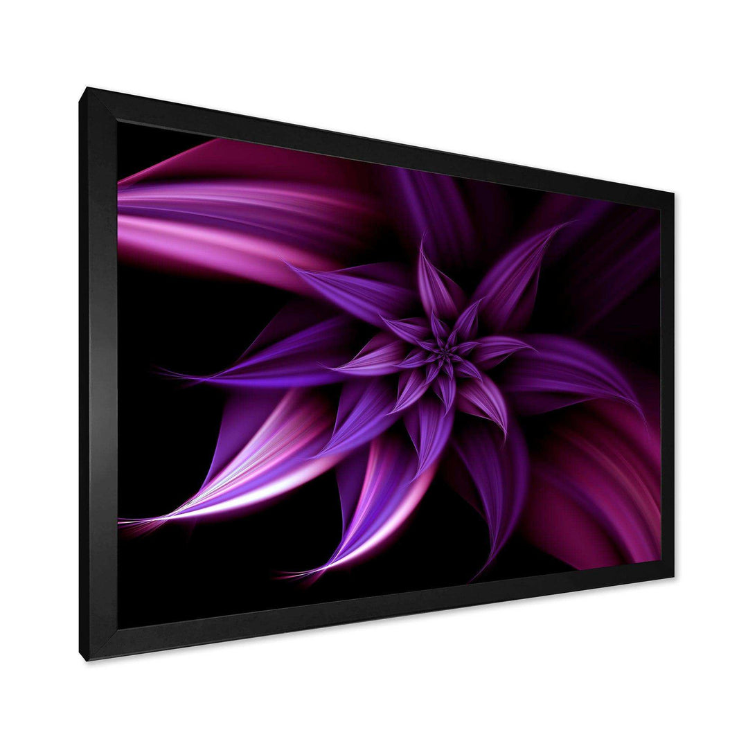 Fractal Flower Purple - Modern Canvas Wall Art