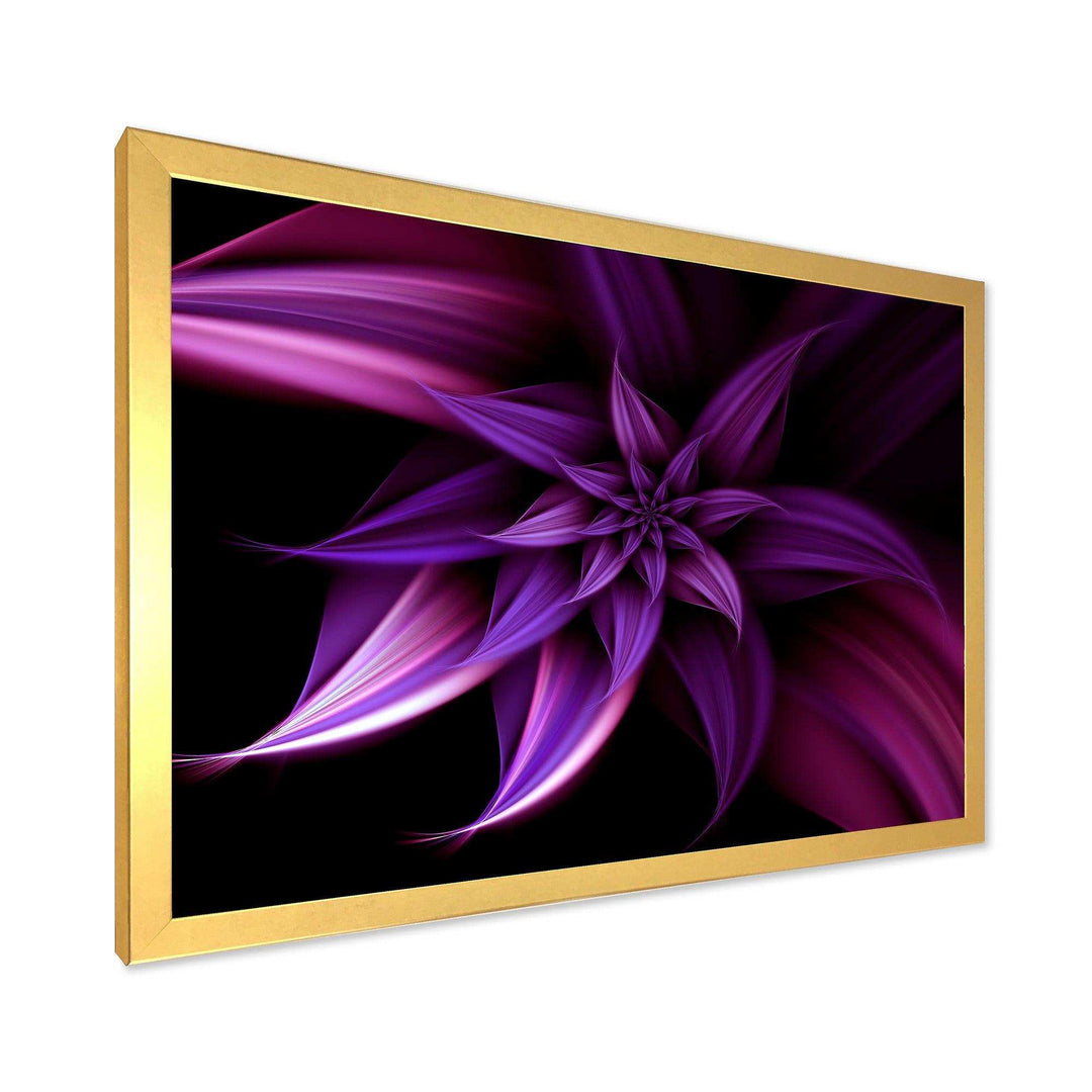 Fractal Flower Purple - Modern Canvas Wall Art