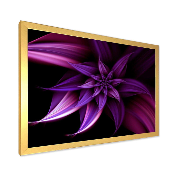 Fractal Flower Purple - Modern Canvas Wall Art