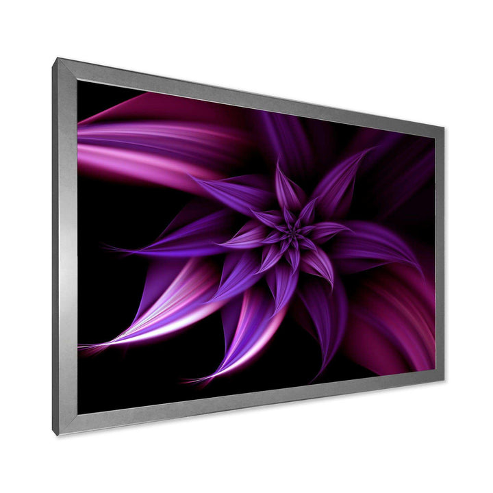 Fractal Flower Purple - Modern Canvas Wall Art