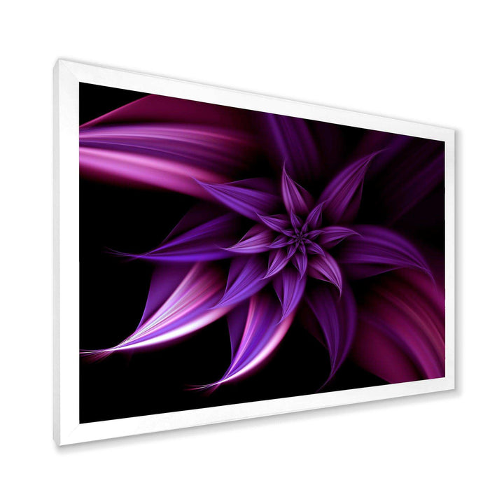 Fractal Flower Purple - Modern Canvas Wall Art