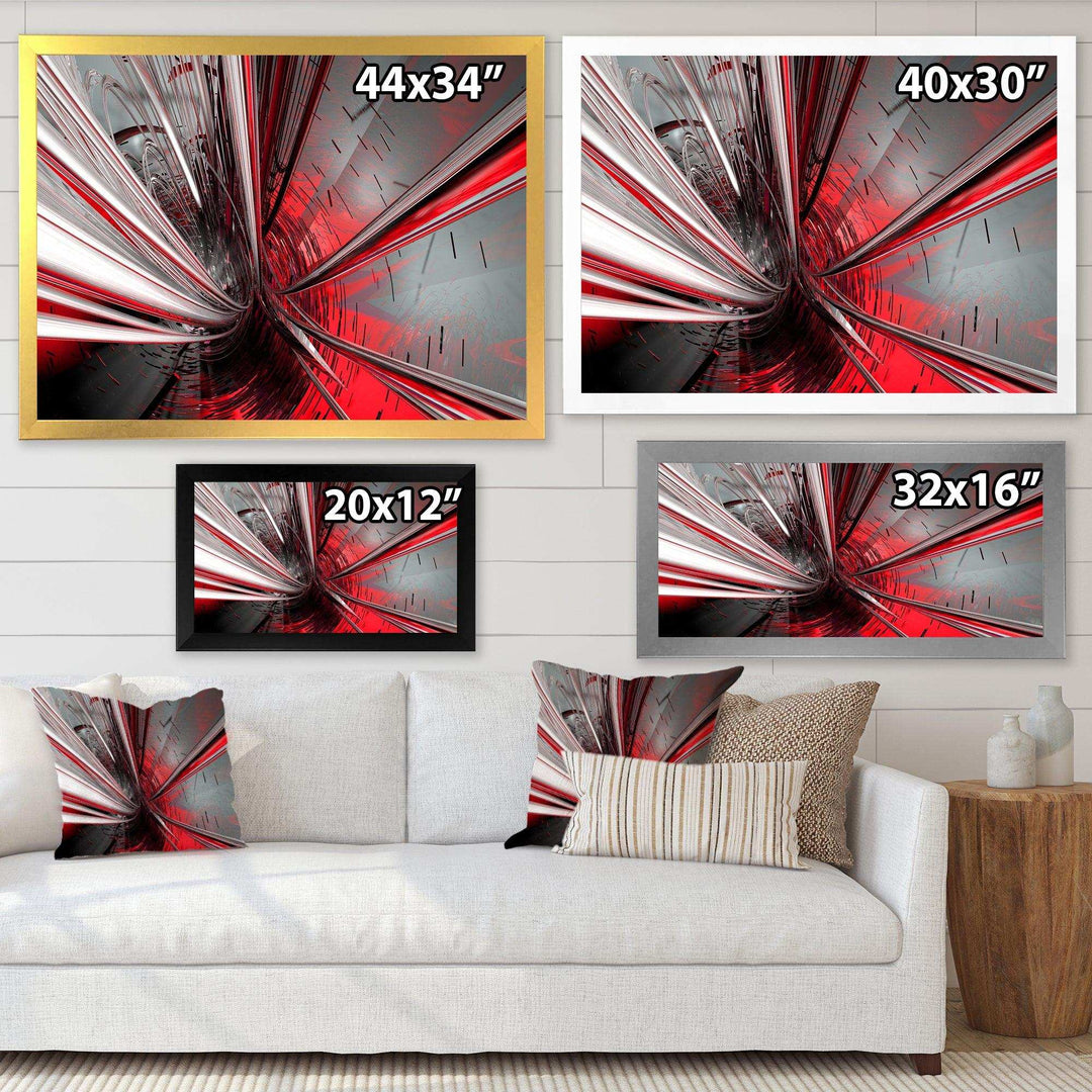 Fractal Deep into Middle - Modern Living Room Wall Decor