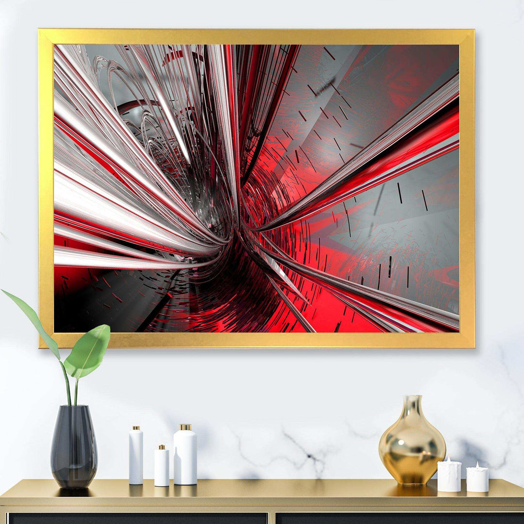 Fractal Deep into Middle - Modern Living Room Wall Decor