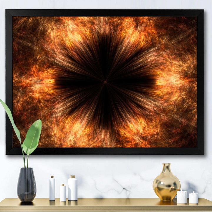 Fractal Black Brown Flower - Modern Wall Art Prints