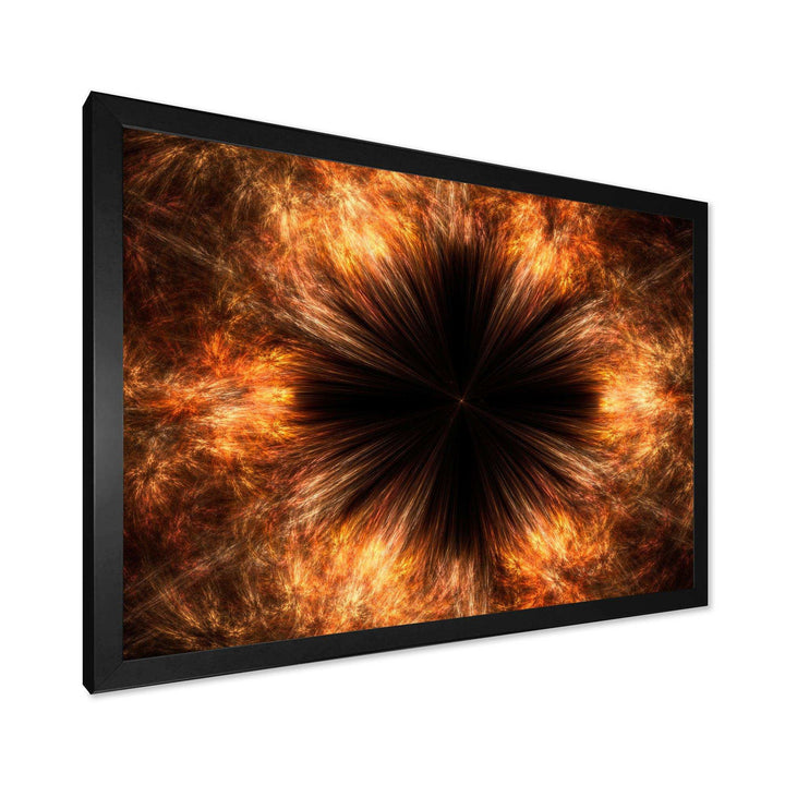 Fractal Black Brown Flower - Modern Wall Art Prints