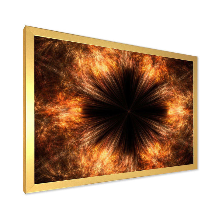 Fractal Black Brown Flower - Modern Wall Art Prints