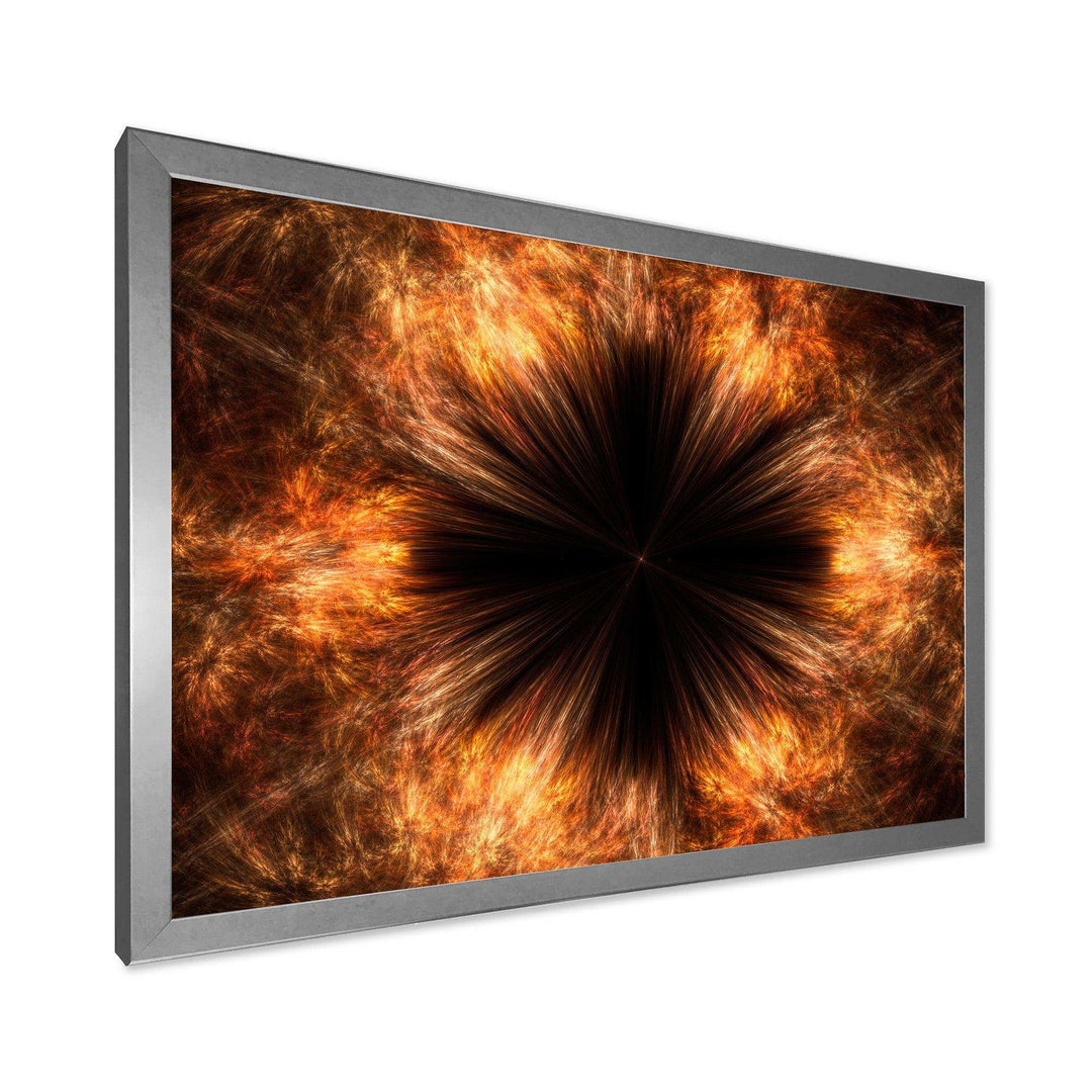 Fractal Black Brown Flower - Modern Wall Art Prints