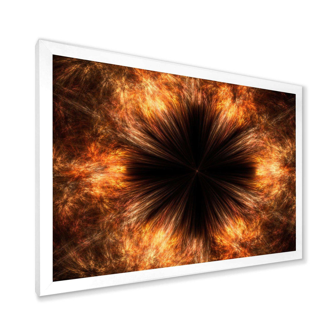 Fractal Black Brown Flower - Modern Wall Art Prints