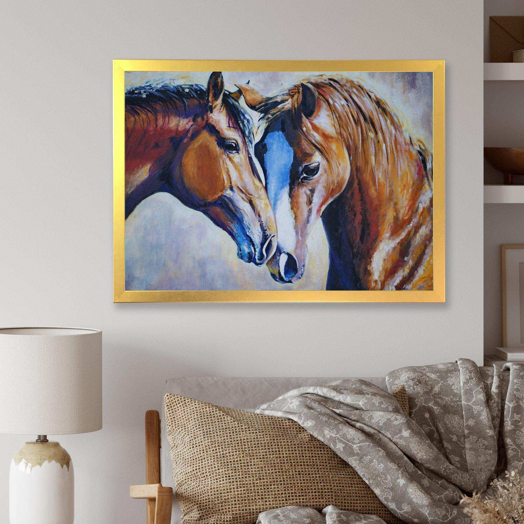 Brown Amorous Horses