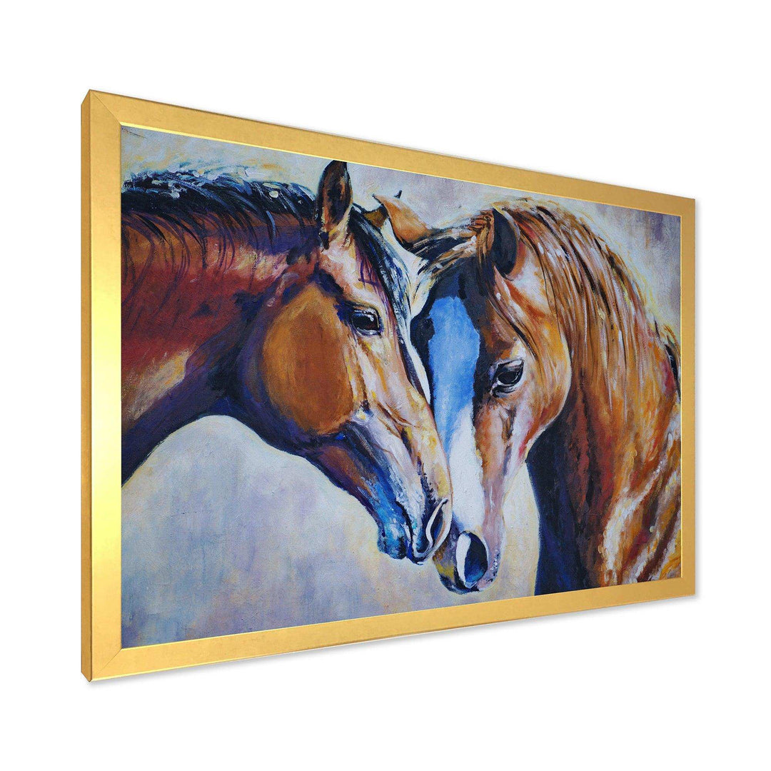 Brown Amorous Horses