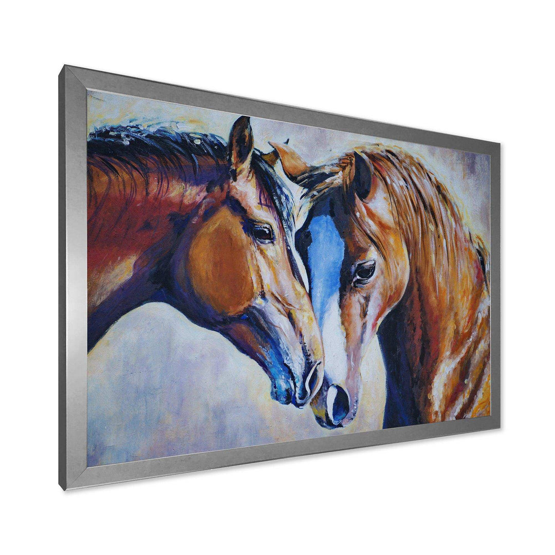 Brown Amorous Horses