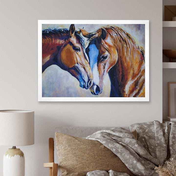 Brown Amorous Horses
