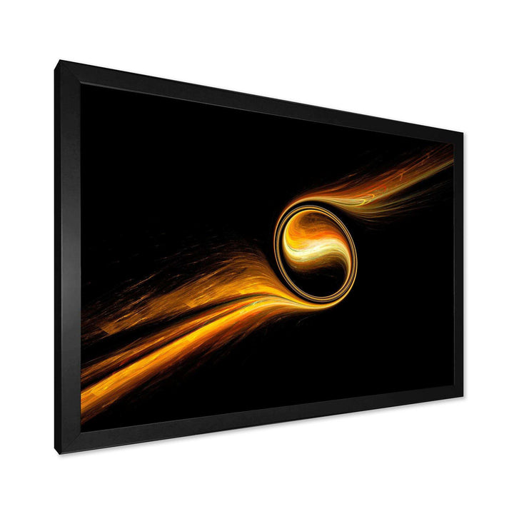Fractal Dancing Yellow Design - Modern Bedroom Wall Art