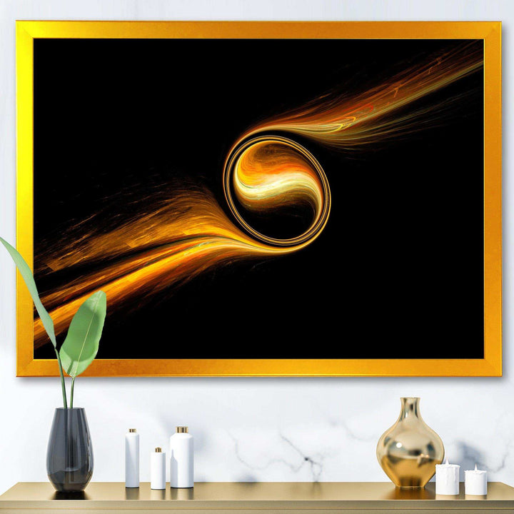 Fractal Dancing Yellow Design - Modern Bedroom Wall Art