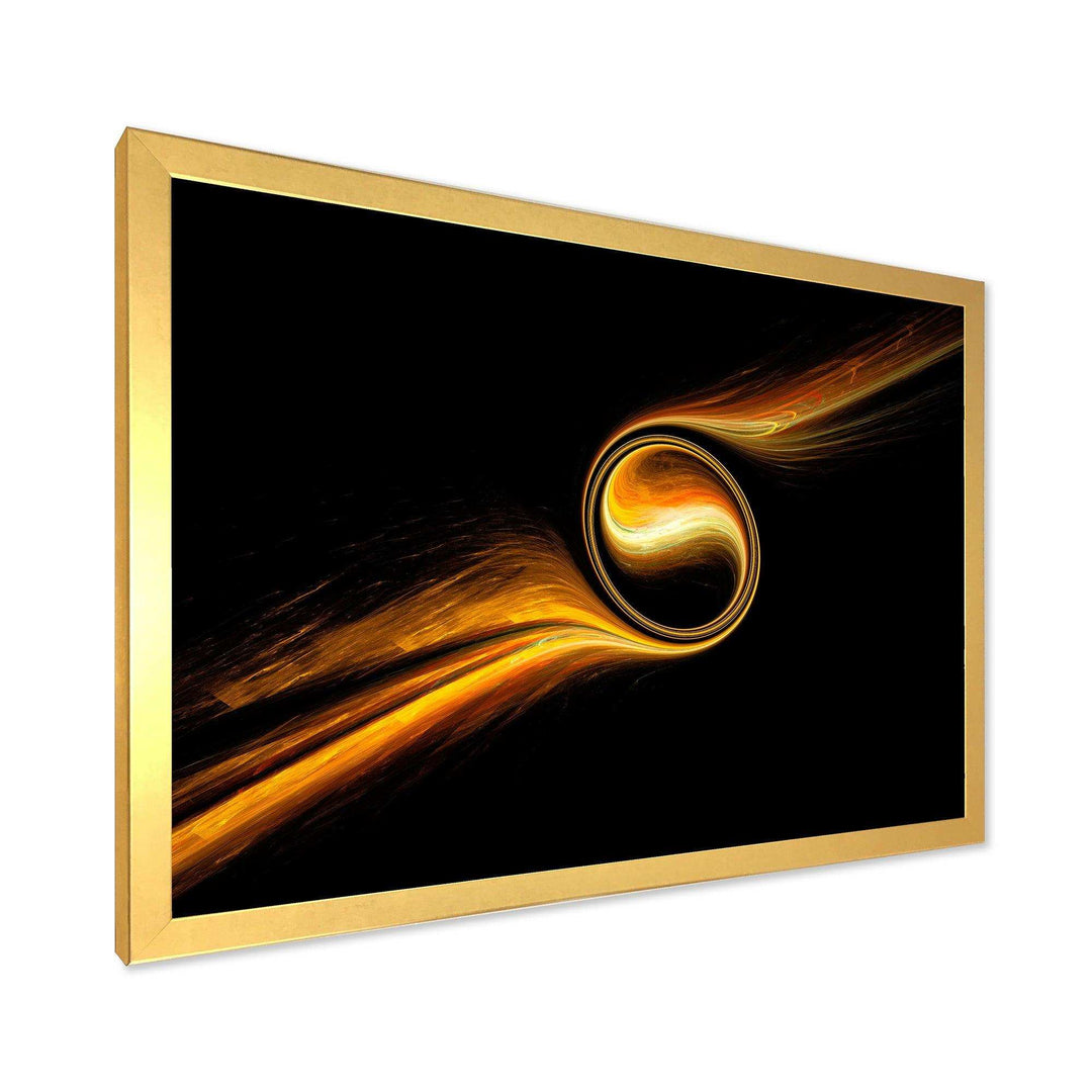 Fractal Dancing Yellow Design - Modern Bedroom Wall Art