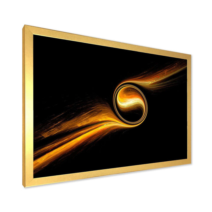 Fractal Dancing Yellow Design - Modern Bedroom Wall Art