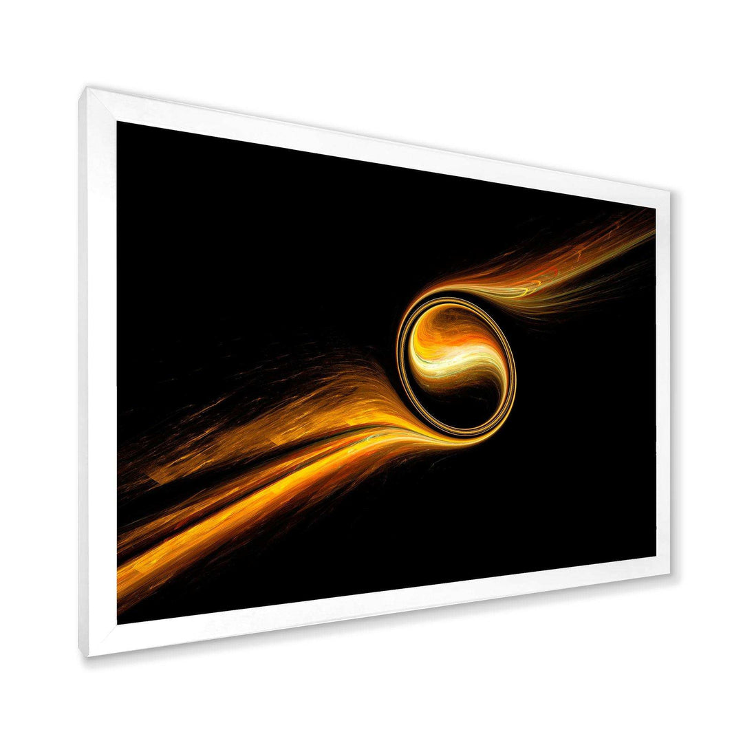 Fractal Dancing Yellow Design - Modern Bedroom Wall Art