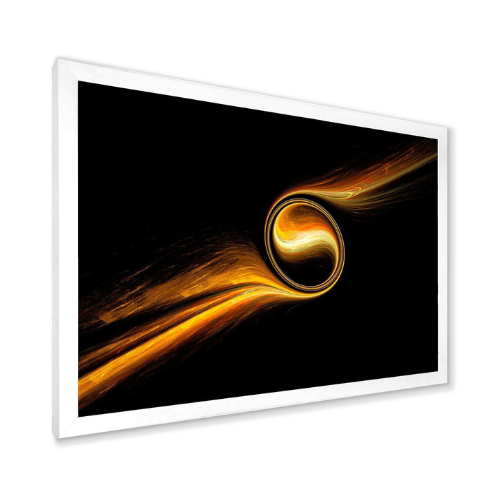 Fractal Dancing Yellow Design - Modern Bedroom Wall Art
