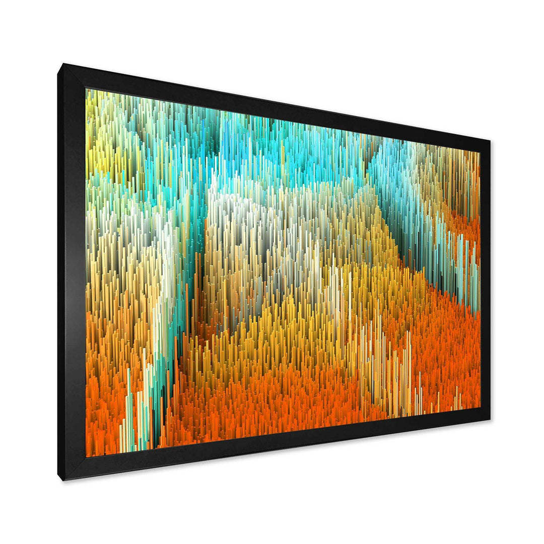 Macro Render Structure Yellow Orange - Modern Wall Art Prints