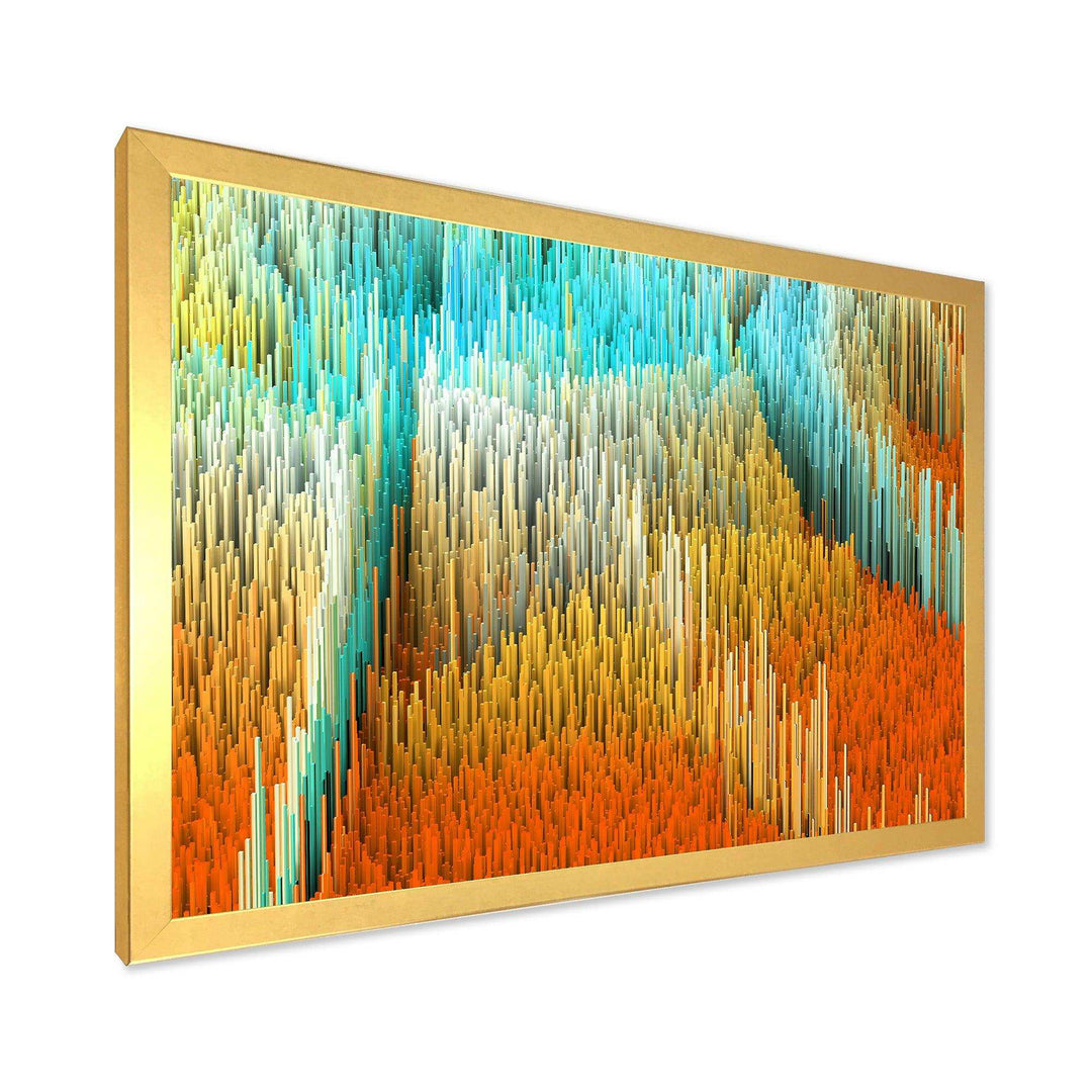 Macro Render Structure Yellow Orange - Modern Wall Art Prints