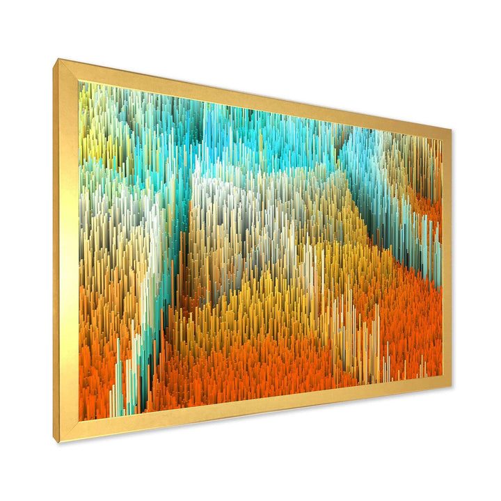 Macro Render Structure Yellow Orange - Modern Wall Art Prints