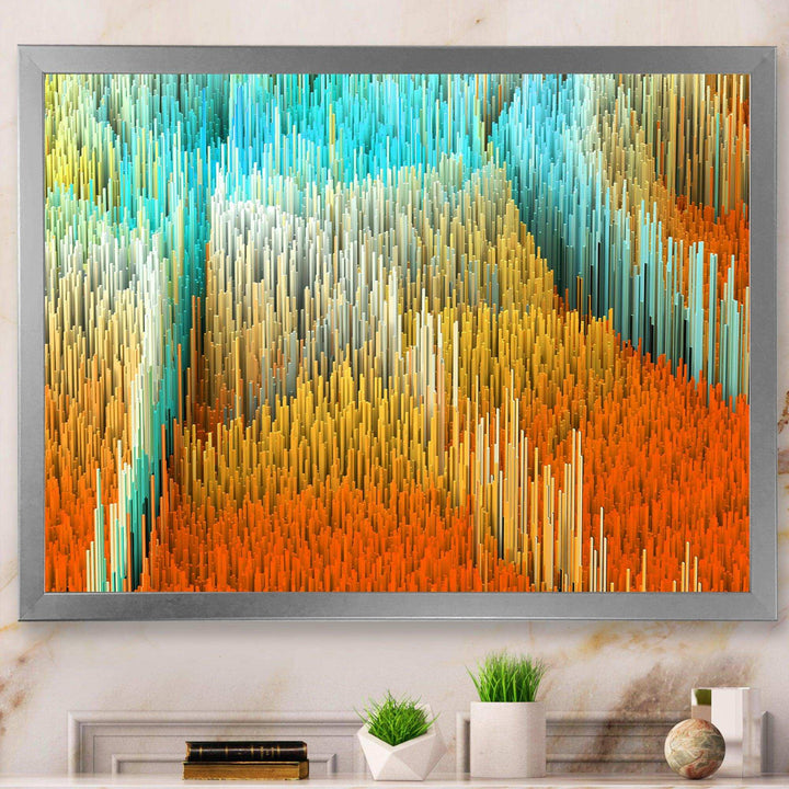 Macro Render Structure Yellow Orange - Modern Wall Art Prints