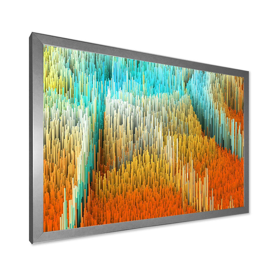 Macro Render Structure Yellow Orange - Modern Wall Art Prints