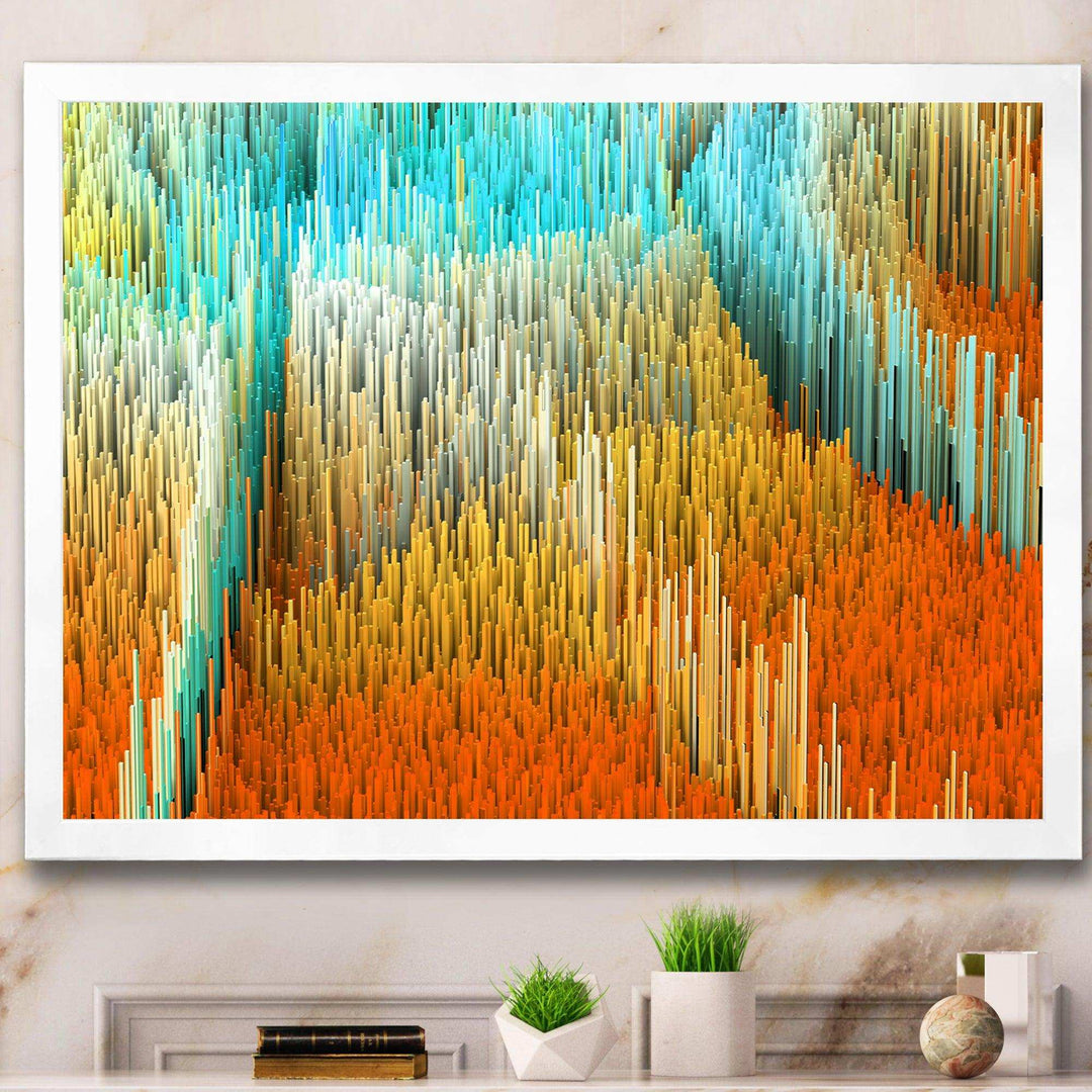 Macro Render Structure Yellow Orange - Modern Wall Art Prints