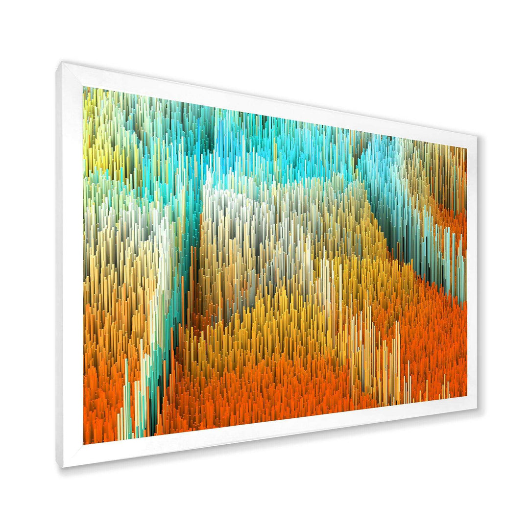 Macro Render Structure Yellow Orange - Modern Wall Art Prints