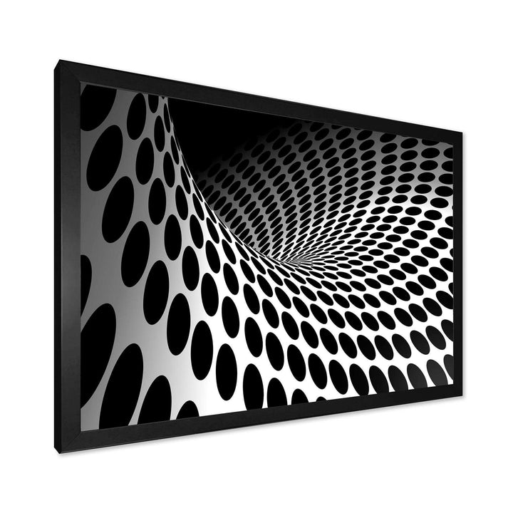 Waves and Circles Black n White - Modern Bedroom Wall Art