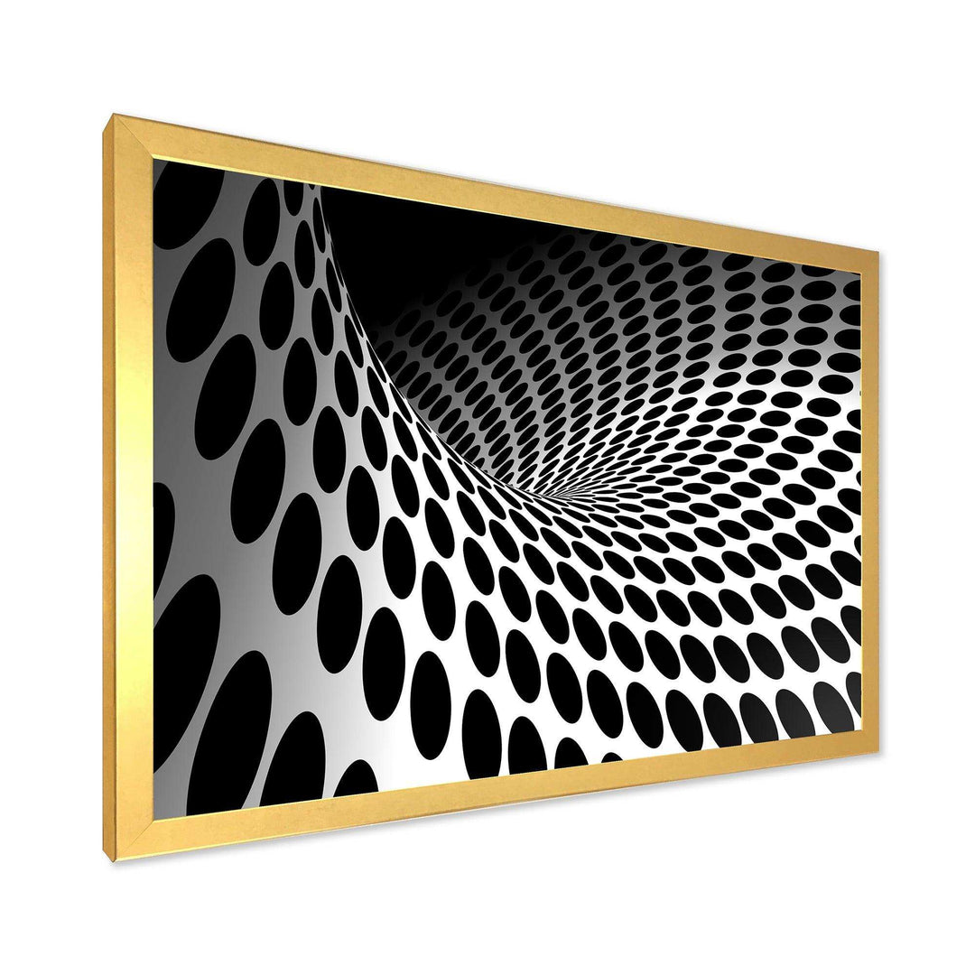 Waves and Circles Black n White - Modern Bedroom Wall Art