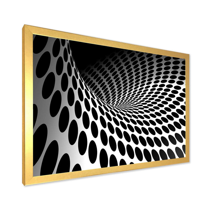 Waves and Circles Black n White - Modern Bedroom Wall Art