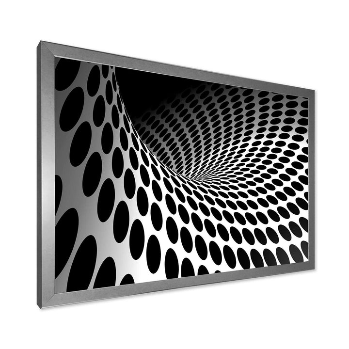 Waves and Circles Black n White - Modern Bedroom Wall Art