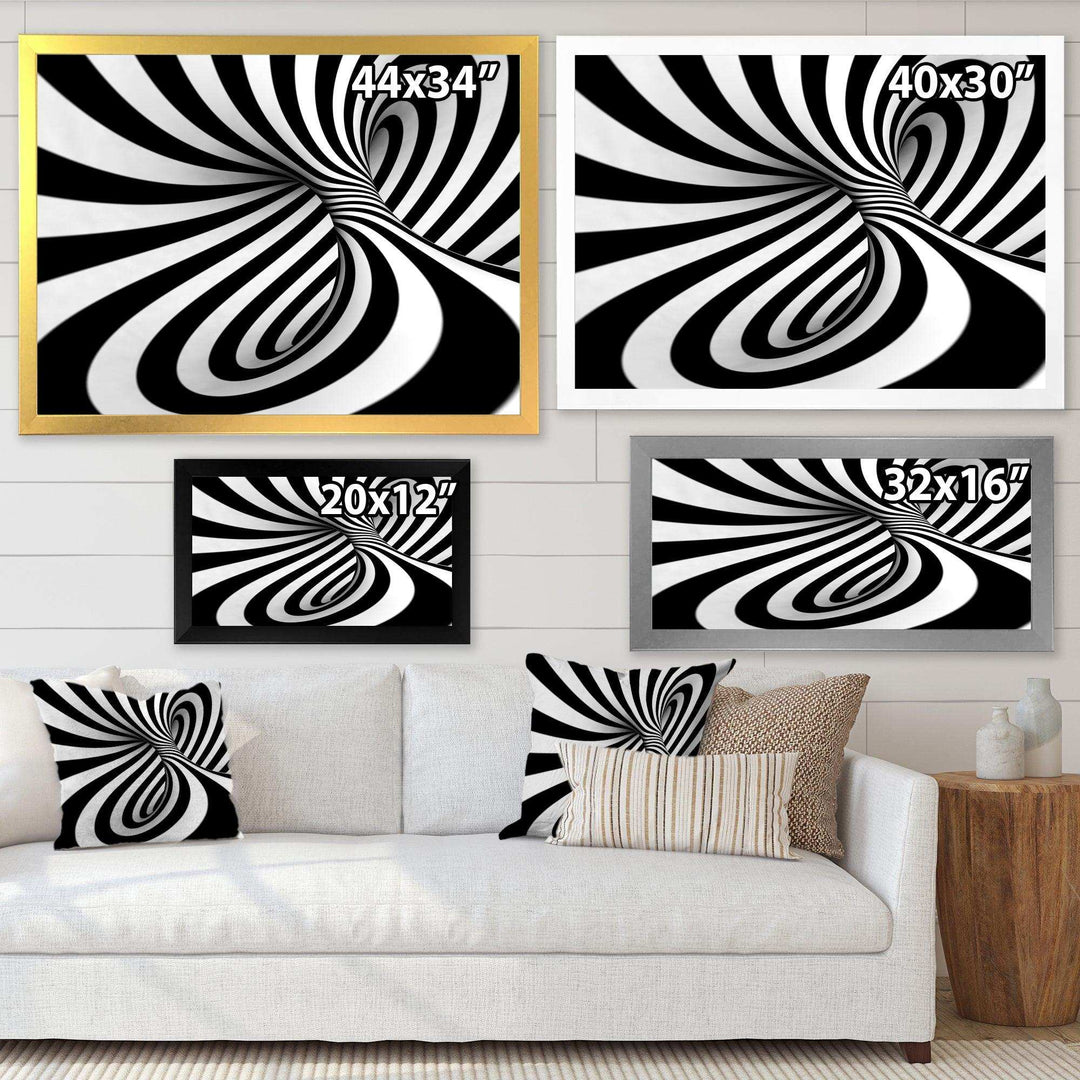 Spiral Black n White - Modern Wall Art Prints