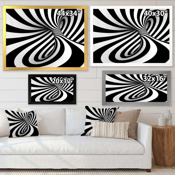 Spiral Black n White - Modern Wall Art Prints