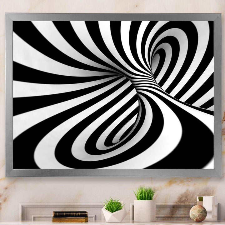 Spiral Black n White - Modern Wall Art Prints