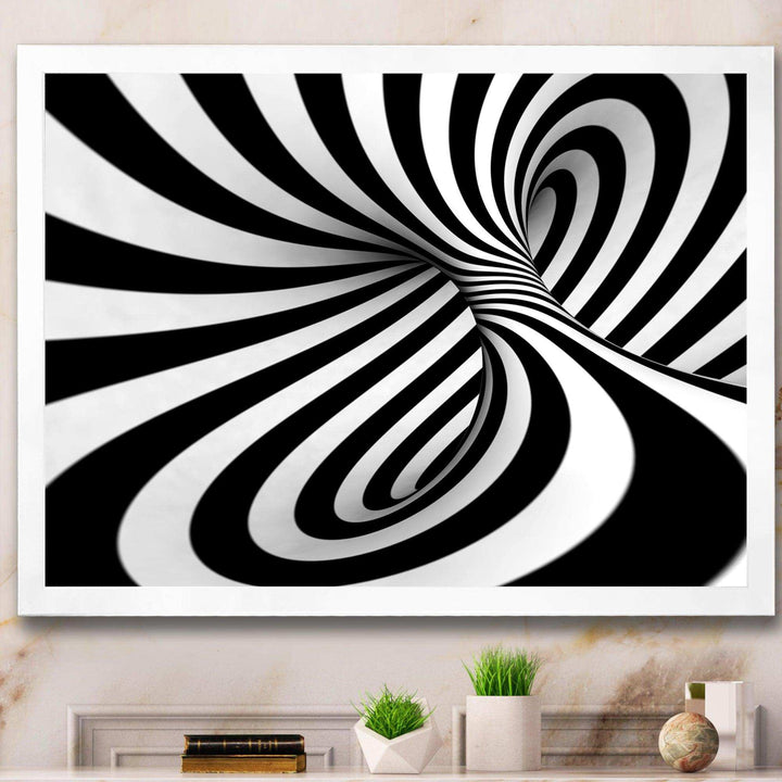 Spiral Black n White - Modern Wall Art Prints