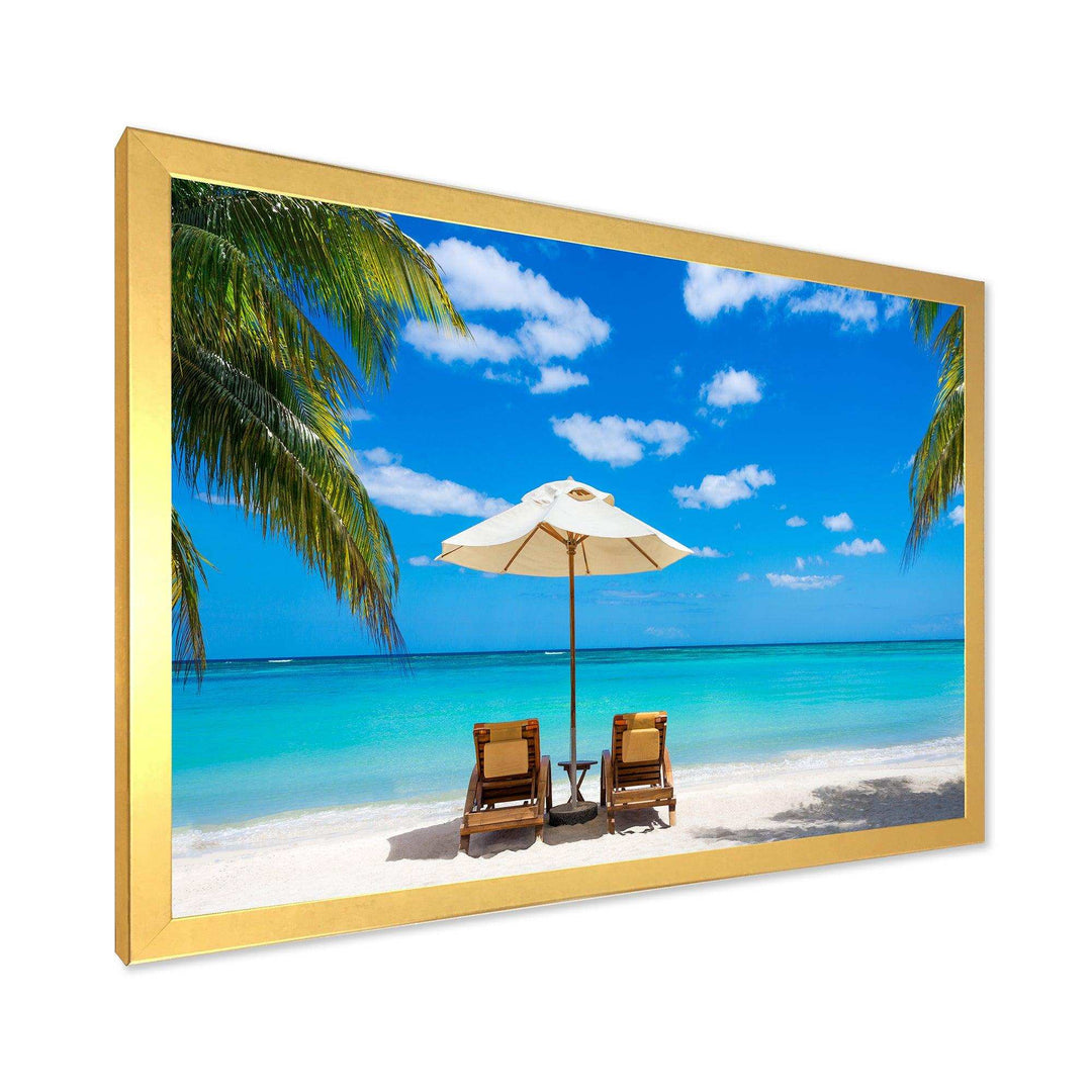 Turquoise Beach with Chairs