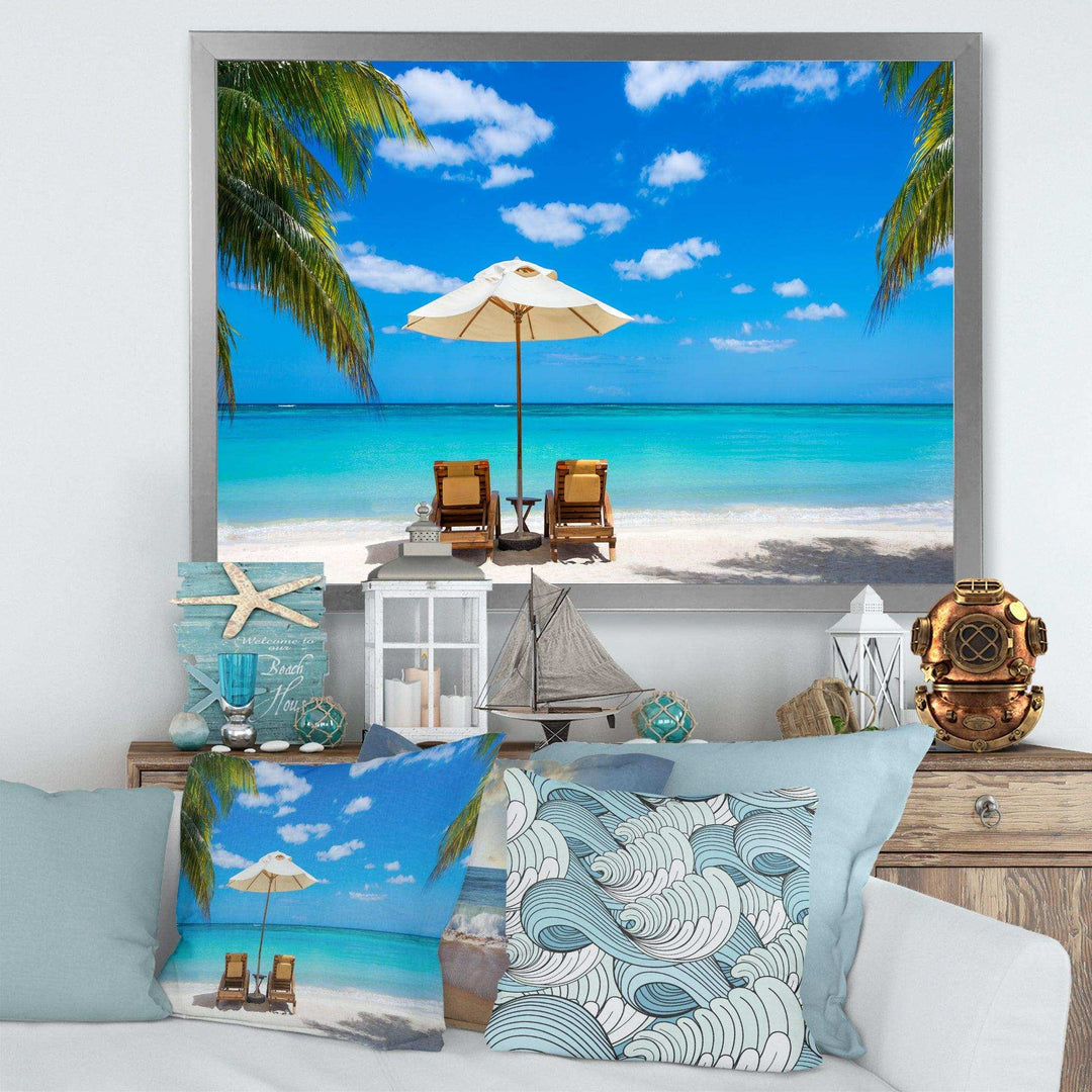 Turquoise Beach with Chairs