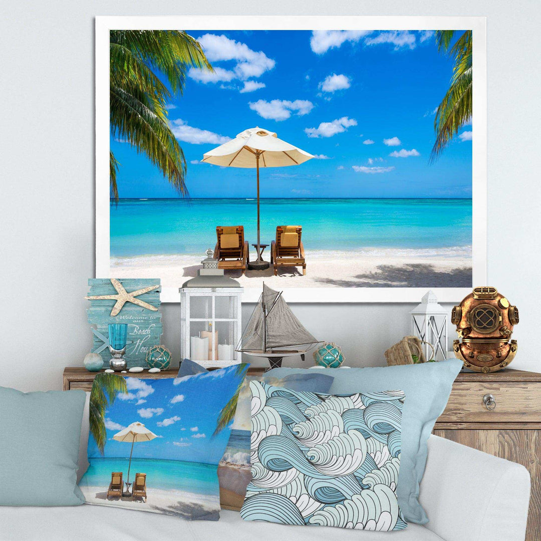 Turquoise Beach with Chairs
