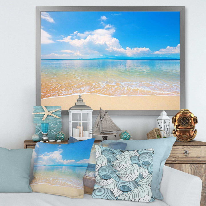 Large Clouds Over Calm Beach