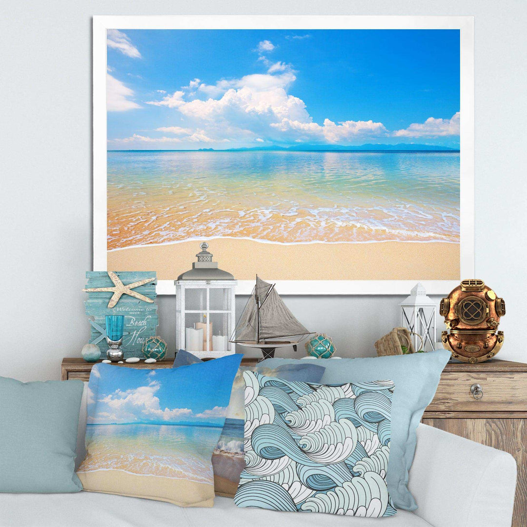 Large Clouds Over Calm Beach