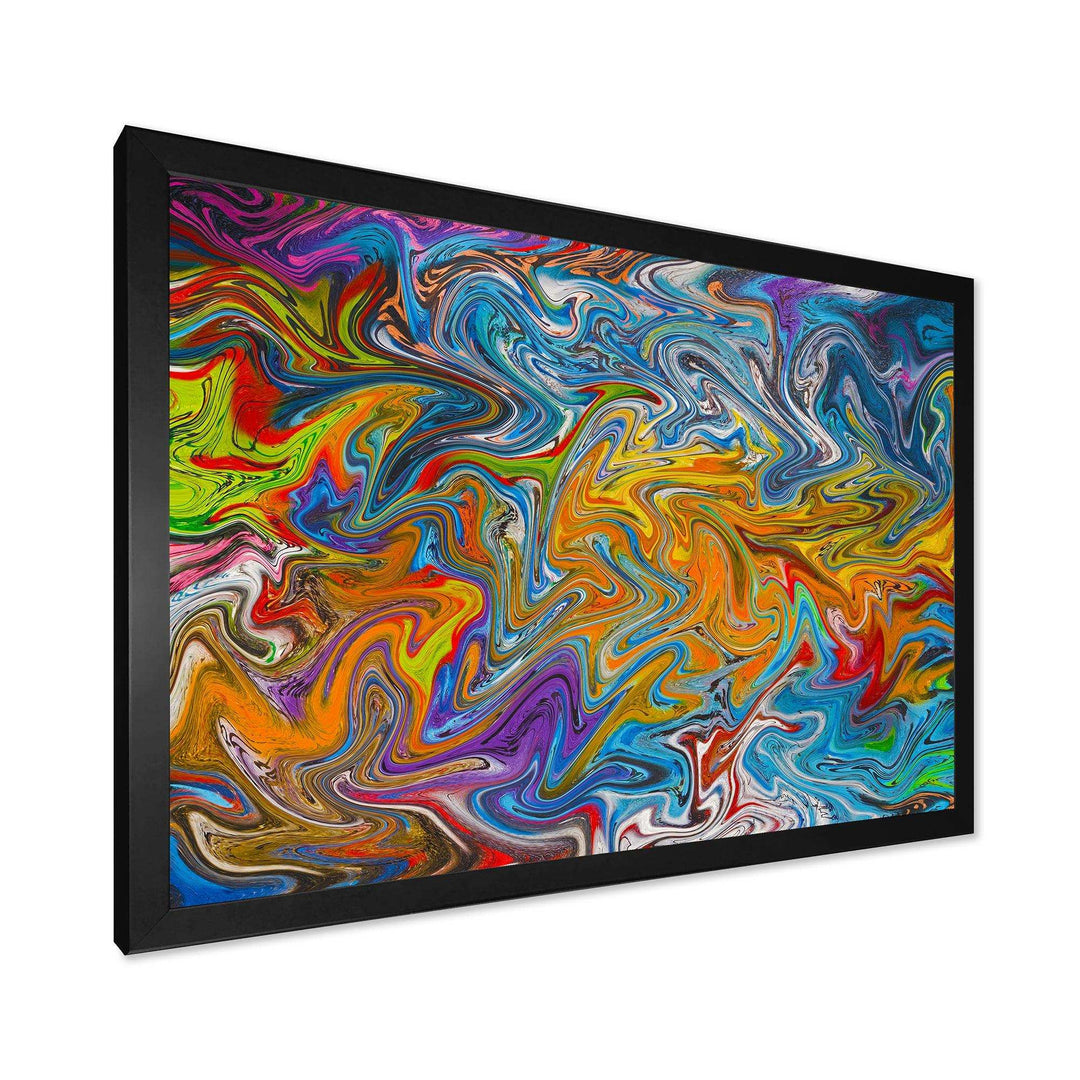 Fractal Flowing Colors - Modern Canvas Wall Art