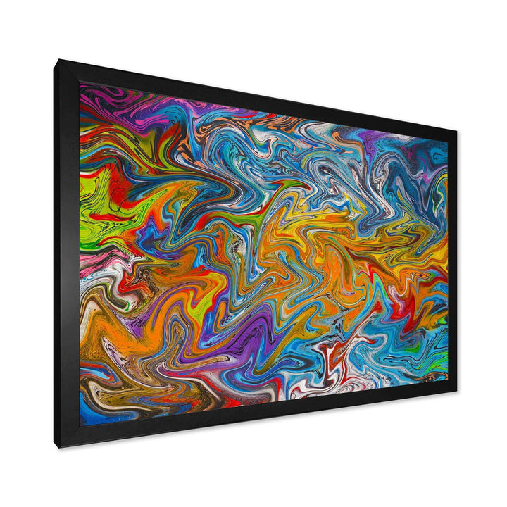 Fractal Flowing Colors - Modern Canvas Wall Art