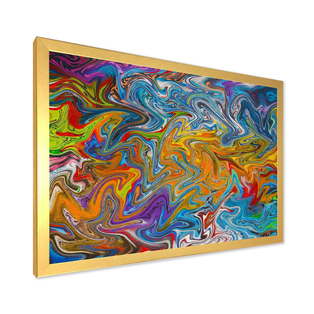 Fractal Flowing Colors - Modern Canvas Wall Art