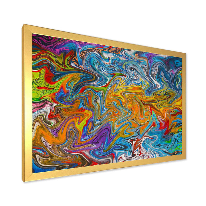 Fractal Flowing Colors - Modern Canvas Wall Art