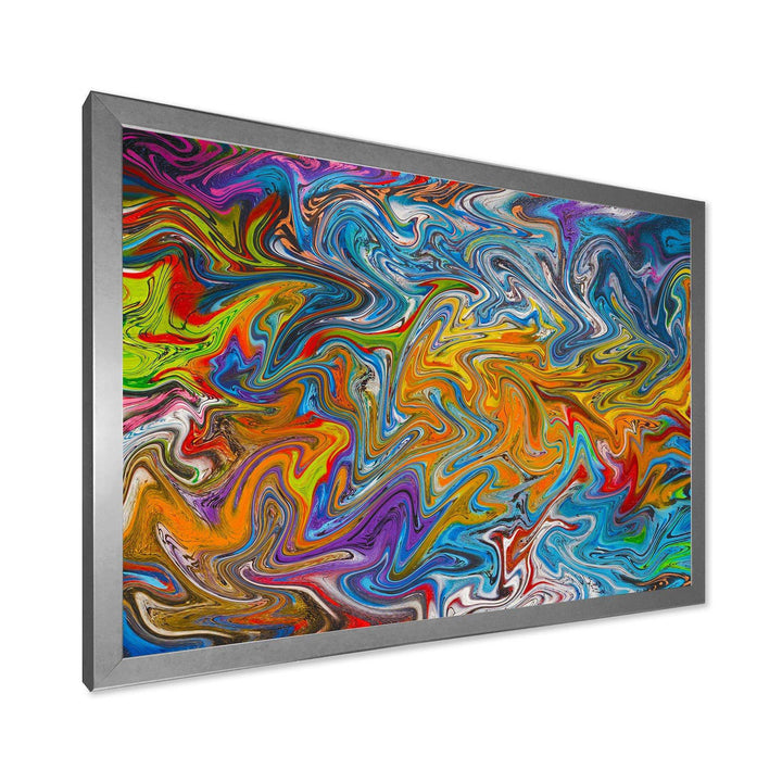 Fractal Flowing Colors - Modern Canvas Wall Art