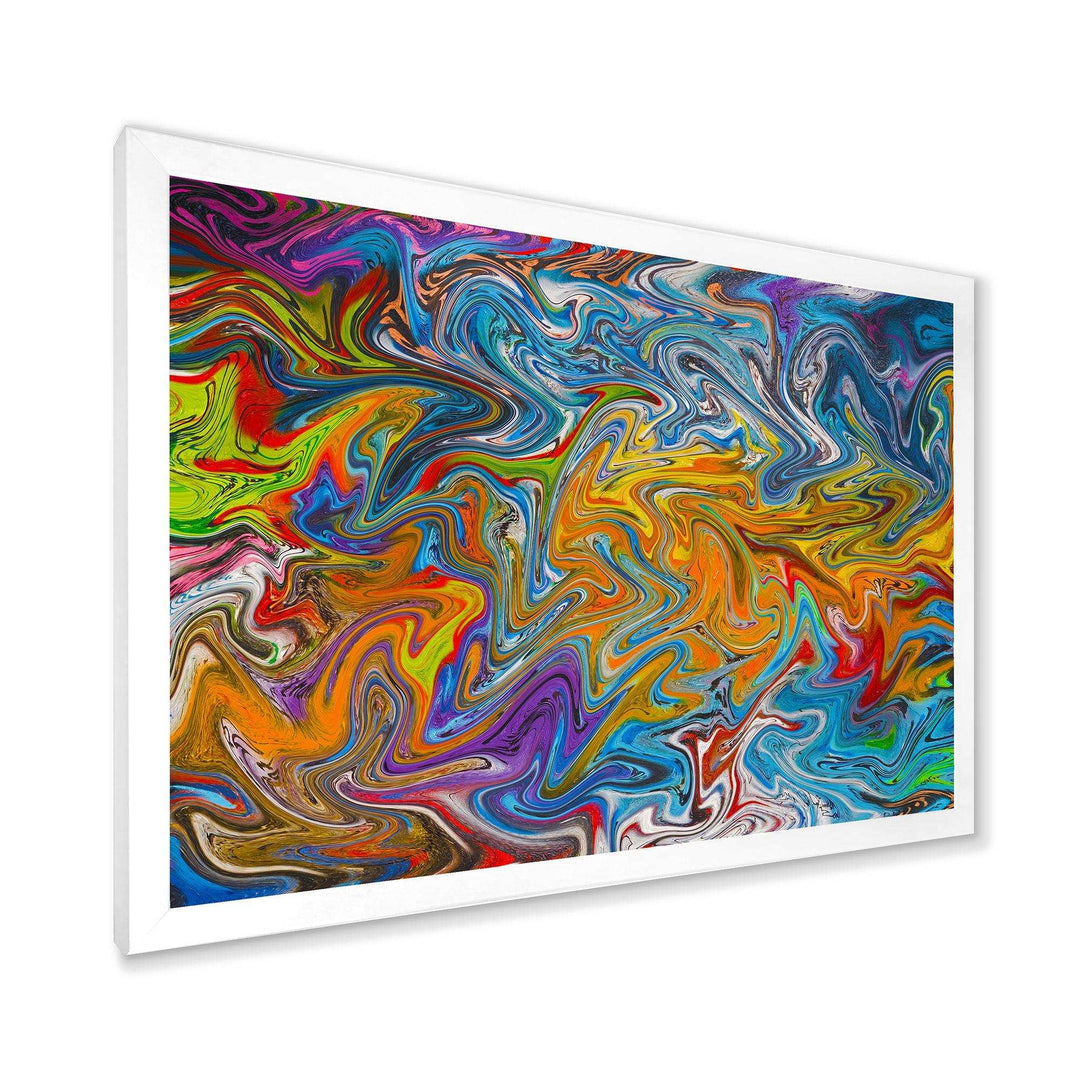 Fractal Flowing Colors - Modern Canvas Wall Art