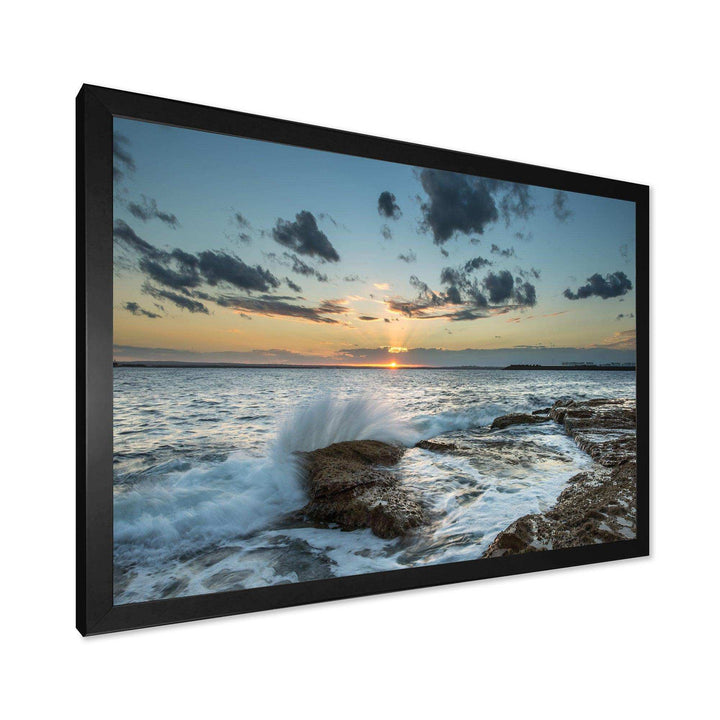 Designart Bright Sydney Sunset Over Sea - Beach Wall Art